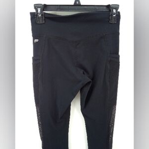 Fabletics Motion365 Black Criss Cross Mesh Leggings XS